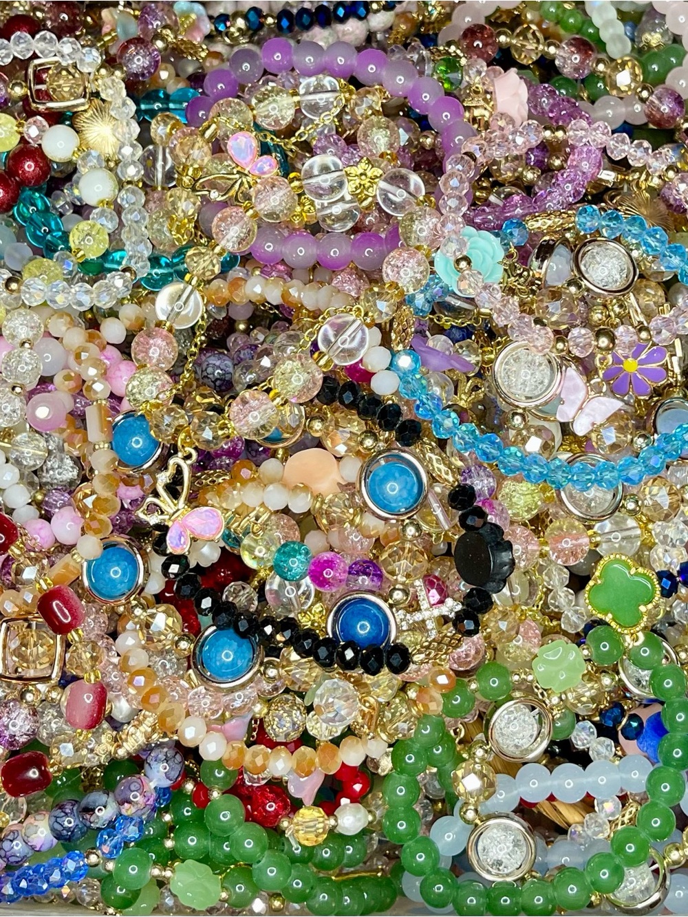 $10 for 10!!!Handmade Multicolor Glass Beaded Women's Bracelet -Gemstone Look